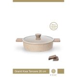 Esse Granit Döküm Kısa Karnıyarık Pilav Tenceresi 26 cm Yanmaz Yapışmaz