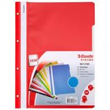 Esselte Telli Dosya Plastik A-4 Kırmızı 4199 50 Li (1 Paket 50 Adet)