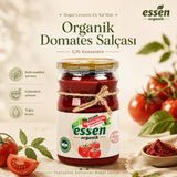 Essen Organik Domates Salçası 650 Gr Tuzsuz ECOCERT Sertifikalı Organik Ürün