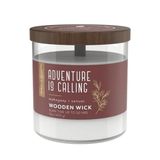 Essential Elements Candle-lite Ahşap Fitil Kokulu Mum, Macera Çağırıyor, Bir 463 g. 50 Saat Yanma Süresi ile Tek Fitil Aromaterapi Mum, Beyaz (Bireysel Kutu)