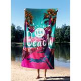 Essential Towel Plaj Havlusu, 75 X 130 cm, Çok Renkli, ENJOY SUMMER NIGHT, Çok Renkli, Üniseks Yetişkin