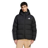 Essentials Climawarm 3 Stripes Erkek Siyah Outdoor Mont JM4165