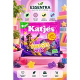 Essentra Home Katjes Sheroes Mix Vegan Fruchtgummi jelibon, meyveli yumuşak şeker, karışık jelibon, Fruchtgummi,
