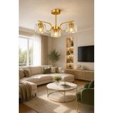 Esslight Asel 3 Lü Eskitme Kristal Taşlı Salon Mutfak Yatak Odası Avize
