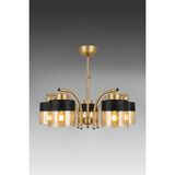 ESSLİGHT Defne 5’li Eskitme Bal Camlı Modern Salon Mutfak Yatak Odası Avize
