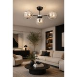 ESSLİGHT GÜNEŞ 3’LÜ AVİZE FÜME CAMLI MODERN DEKORATİF AYDINLATMA
