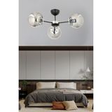 Esslight Güneş 3’lü Avize Füme Glob Camlı Modern Salon Mutfak Yatak Odası Aydınlatma