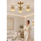 Esslight Miliç 3 Lü Eskitme Kristal Taşlı Salon Mutfak Yatak Odası Avize