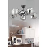 Esslight Narin 5’li Avize Füme Glob Camlı Modern Salon Mutfak Yemek Odası Aydınlatma