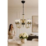 Esslight Renne 5’li Eskitme Kristal Taşlı Salon Mutfak Yatak Odası Avizesi