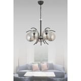 Esslight Yazgı 5’li Avize Füme Camlı Modern Salon Mutfak Yemek Odası Aydınlatması