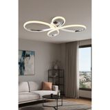 Esslight Yonca Plafonyer LED Avize 3 Renk Işık Modlu (Beyaz / Sarı / Gün Işığı) - 1 - Krom