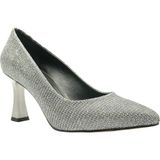 Esstii Stiletto Kadın 8 cm Topuklu Platin Simli Ayakkabı - (DipCamo)Charcoal-White