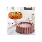 Esta Dilimli Granit Döküm Kek Tart Kalıbı 25 Cm - Rose & Gül Kurusu