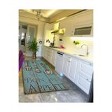 ESTA HALI Dijital Baskılı Makinada Yıkanabilir Salon Halısı Mutfak Halısı Yolluk Halısı - Esta1578