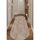 ESTA HALI Dokulu Cappuccino Renkli Oval Halı (makinada Yıkanabilir Dot/keçe Taban) - Cp1051