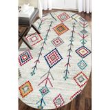 ESTA HALI Şönil Kilim Desenli Modern Oval Halı