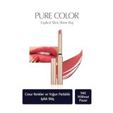 Estée Lauder Işıltılı Bitişli Ruj - Pure Color Explicit Slick Shine Ruj - Renk: 940 Without Pause