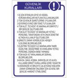 Este Uyarı Levhaları Güvenlik Talimatı 25x35 cm Uyarı Levhası