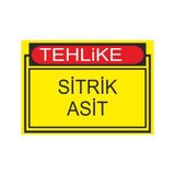 Este Uyarı Levhaları Tehlike Sitrik Asit 25x35 cm Uyarı Levhası