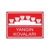 Este Uyarı Levhaları Yangın Kovaları 25x35 cm Uyarı Levhası