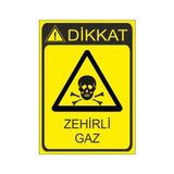 Este Uyarı Levhaları Zehirli Gaz 25x35 cm Uyarı Levhası