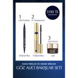 Estee Lauder Göz Alıcı Bakışlar Seti - Siyah Likit Eyeliner, Sumptuous Extreme Maskara 8ml, Göz Kremi 5ml