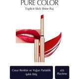 Estee Lauder Işıltılı Bitişli Ruj - Pure Color Explicit Slick Shine Ruj - Renk: 419 Playtime - Renksiz