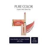 Estee Lauder Işıltılı Bitişli Ruj - Pure Color Explicit Slick Shine Ruj - Renk: 903 Wrong Number