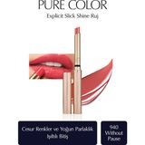 Estee Lauder Işıltılı Bitişli Ruj - Pure Color Explicit Slick Shine Ruj - Renk: 940 Without Pause - Renksiz
