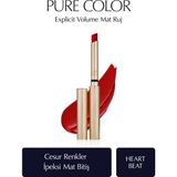 Estee Lauder Mat Bitişli Ruj - Pure Color Explicit Volume Mat Ruj - Renk: Temperature Rısıng - Heartbeat