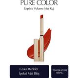 Estee Lauder Mat Bitişli Ruj - Pure Color Explicit Volume Mat Ruj - Renk: TEMPERATURE RISING