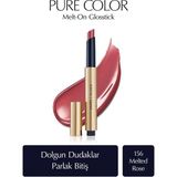 Estee Lauder Ruj - Pure Color Melt-On Glosstick Dolgunlaştırıcı Etkili Parlatıcı - Renk: 156 Melted Rose - Çok Renkli