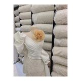 Esteks Dantel ve Tekstil Aksesuarları Iğneli Yaka Çiçeği Broş TÜL Kumaş Çiçek Gül Broş 20 CM