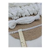 Esteks Dantel ve Tekstil Aksesuarları Pamuk Şerit Lüx Fisto Ponpon 2cm 1top (8,5METRE)