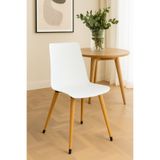 Estelia Salda Eames Beyaz Sandalye Naturel Ahşap Ayak 1 Adet