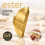 Ester Parlak Pirinç 64 Mm Plastik Çekme Tarz Dolap Çekmece Mobilya Kulpu Kulp