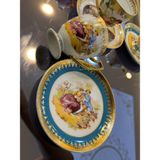 Esterhomedecor 6 Kişilik Porselen Kahve Fincan Takımı Markizli Fincan - Mavi