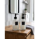 Estetik Cam Sıvı Sabunluk Seti 2 Adet x 350 ml Banyo ve Mutfak İçin Mükemmel Tasarım