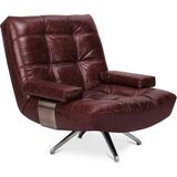Estetik Decor Lord Bordo Deri Berjer - Standart