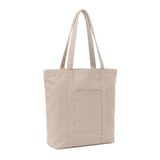 Estetik Kanvas Tote Bag - Büyük Boy Koton Bez Çanta - Minimalist Günlük Omuz Çantası - Krem