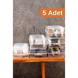 Esti 5 Adet - Ayakkabı Kutusu Şeffaf Ayakkabı Saklama Kutusu şeffaf5