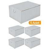 Esti 5 Adet - Maxi Yastık Yorgan Hurcu 75x40x40 Cm Gri