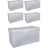 Esti 5 Adet - Sandık Tipi Hurç Maxi - Yastık Yorgan Vb. Hurcu 75X40X40 - Gri