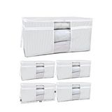 ESTİ KONFEKSİYON 5 Adet - Pencereli Yastık Yorgan Hurcu 75 X 40 X 40 Cm - 5 Adet Gri