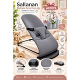 ESTİ Sallanan Bebek Ana Kucağı 3 Kademeli | Katlanabilir Tasarım, Emniyet Kemeri, Yumuşak Kumaş