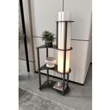 ESTİLO DOR Lambader – Siyah Renkli Modern ve Minimalist Tasarım, Geniş Taban Yüzeyi (30x48 cm), 120 cm Yükseklik, E27 Duy Uyumlu, LED Ampul ile Kullanılabilir, Kolay Kurulumlu Dekoratif Lamba