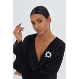 Estilo Lingerie Kristal taşlı Güneş Broş