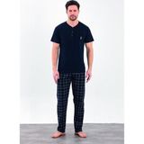Estiva %100 Pamuk İnterlok Kısa Kol Erkek Pijama Takım