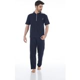 Estiva 22261 Erkek Penye Apolet Desenli Kısa Kollu Pijama Takımı